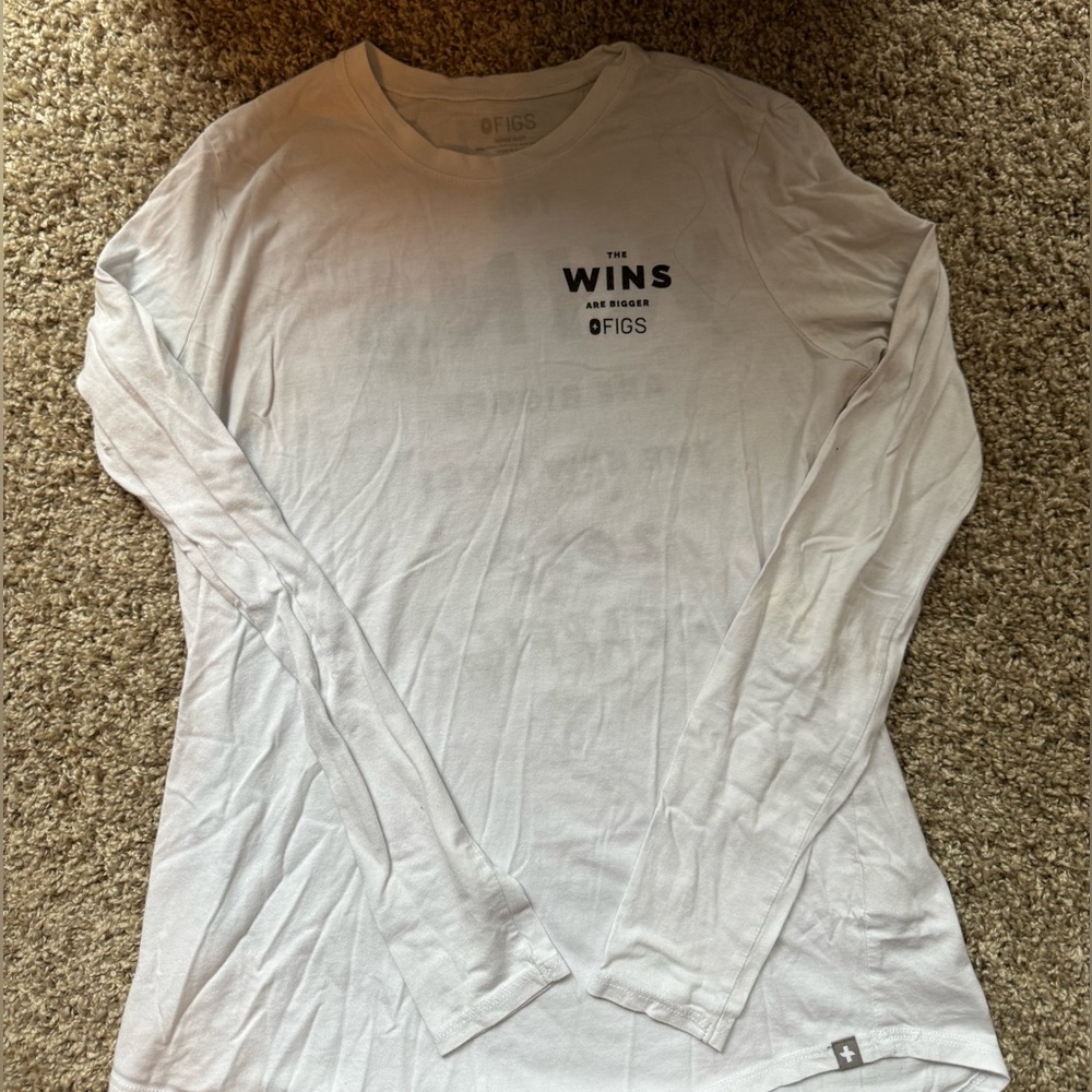 Figs white long sleeves under-scrub